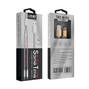 Cable de datos 2 en 1 LC86 Android / iOS - Image 3