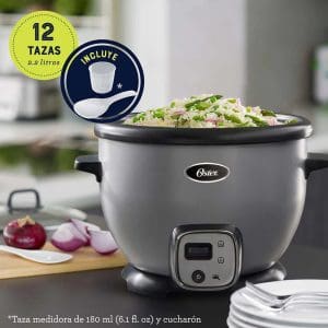Arrocera multiusos Oster acero inoxidable de 12 tazas con función sofrito CKSTRC7030S - Image 4