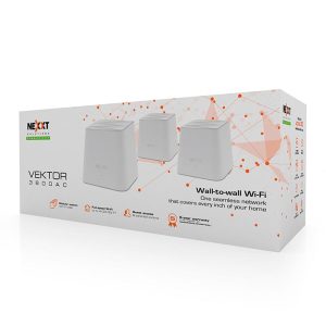 Sistema Wifi Mesh Vektor 3600SC Nexxt 1200AC Mbps Kit por 3 - Image 3