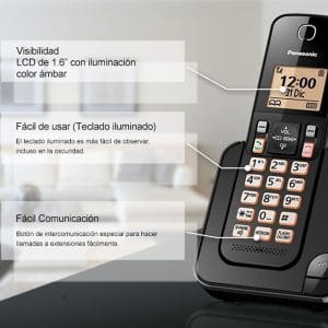 Teléfono Inalámbrico Panasonic 3 Handy KX-TGC353LAB - Image 4