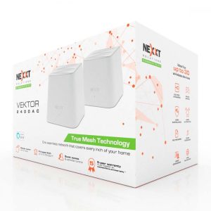 Sistema Wifi Mesh Vektor 2400AC Nexxt 1200Mbps Kit por 2 - Image 4