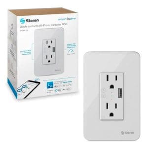 Enchufe inteligente 2 tomas + cargador USB SHOME-118 Steren - Image 3