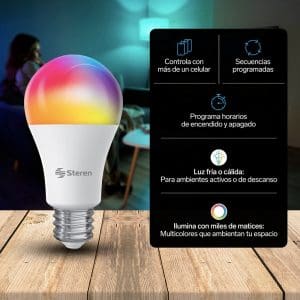 Kit de Focos Inteligentes LED RGB de 10W SHOME-120 Steren X3 - Image 3
