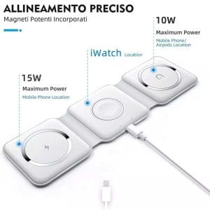 Cargador inalámbrico 3 en 1 WLC1408 Vidvie - Image 2