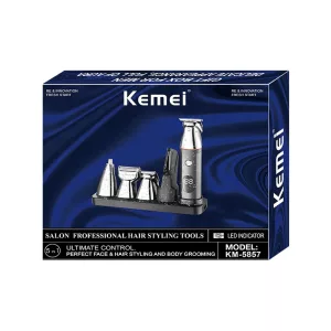 Cortador de cabello 5en1 KM-5857 Kemei - Image 4