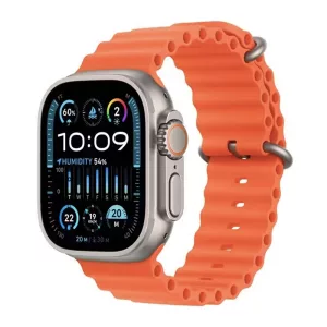 Apple Watch Ultra 2 49mm Titanium Orange Ocean Band - Image 4