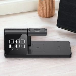 Reloj despertador con estación de carga inalámbrica 3 en 1 de 15W W3042 Havit - Image 4