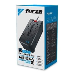 Regulador de Voltaje de 8 tomas FVR-1221USB Forza - Image 4