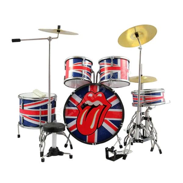 BATERIA-MINIATURA-DRUM-SET-ROLLING-STONES-5-MARLINDA-CRAFT---1