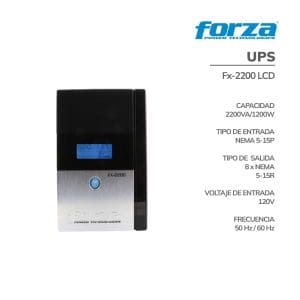 UPS de 8 tomas 1200W FX-2200LCD Forza - Image 5