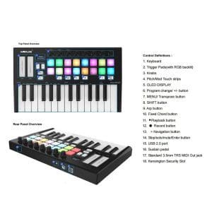 Controlador MIDI Orca Mini25 de 25 teclas Worlde - Image 5