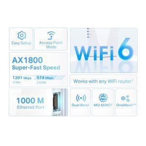 Extensor de señal Wi-Fi 6 RE600X AX1800 Tp-Link - Image 3