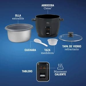Olla Arrocera de 10 Tazas 1.8L CKSTRCB10DFBLK-013 Oster - Image 4