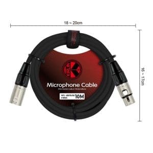 Cable de Micrófono Profesional 10m MPC-480PB/BK Kirlin - Image 6