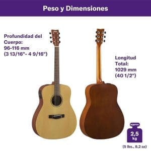 Guitarra Electroacústica FX400 Natural Satín Yamaha - Image 4